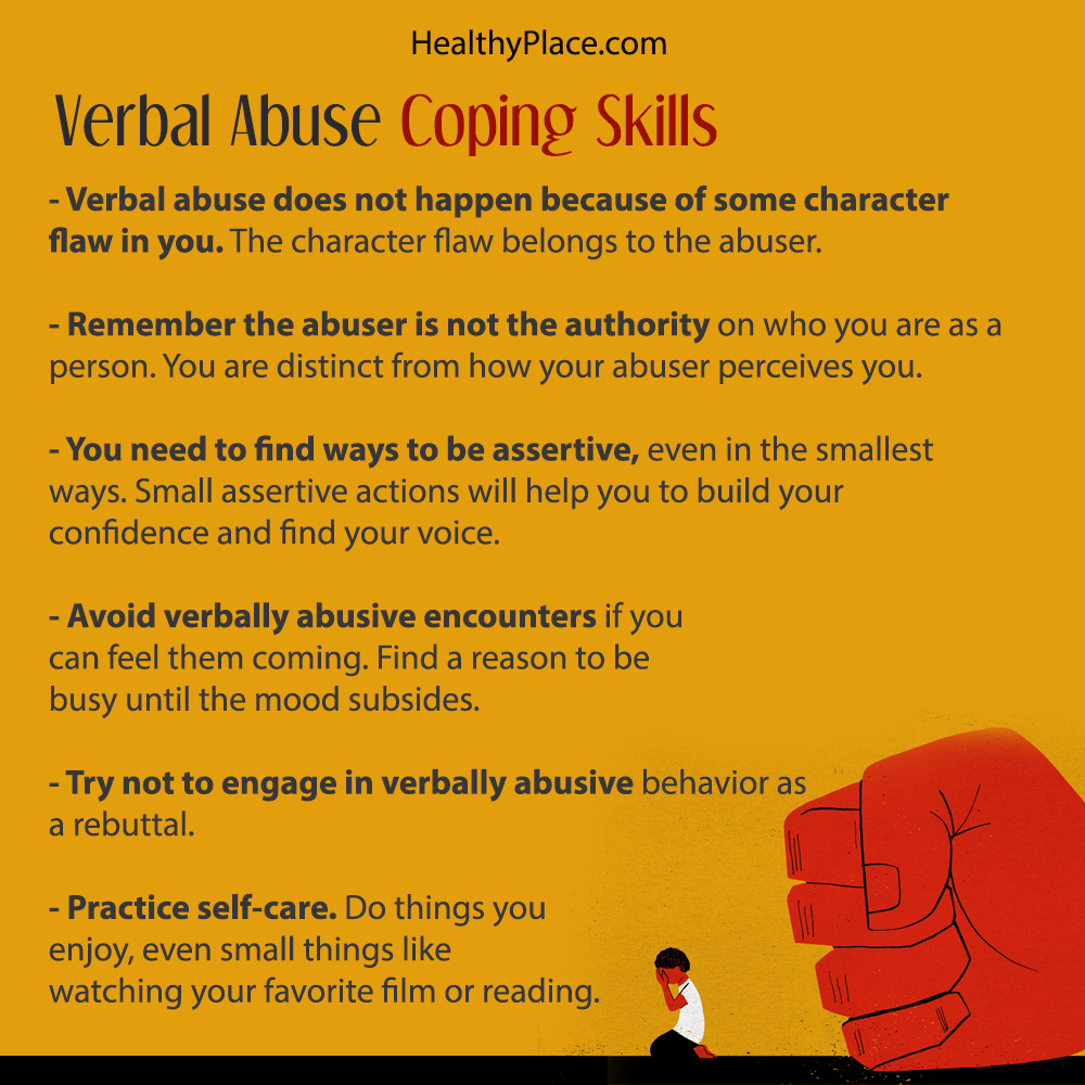 Verbal Abuse Coping Skills For When You Can t Just Leave HealthyPlace